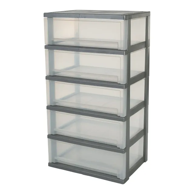 Iris Ohyama SWC-505 Rollkommode 5 Schubladen silber 30L