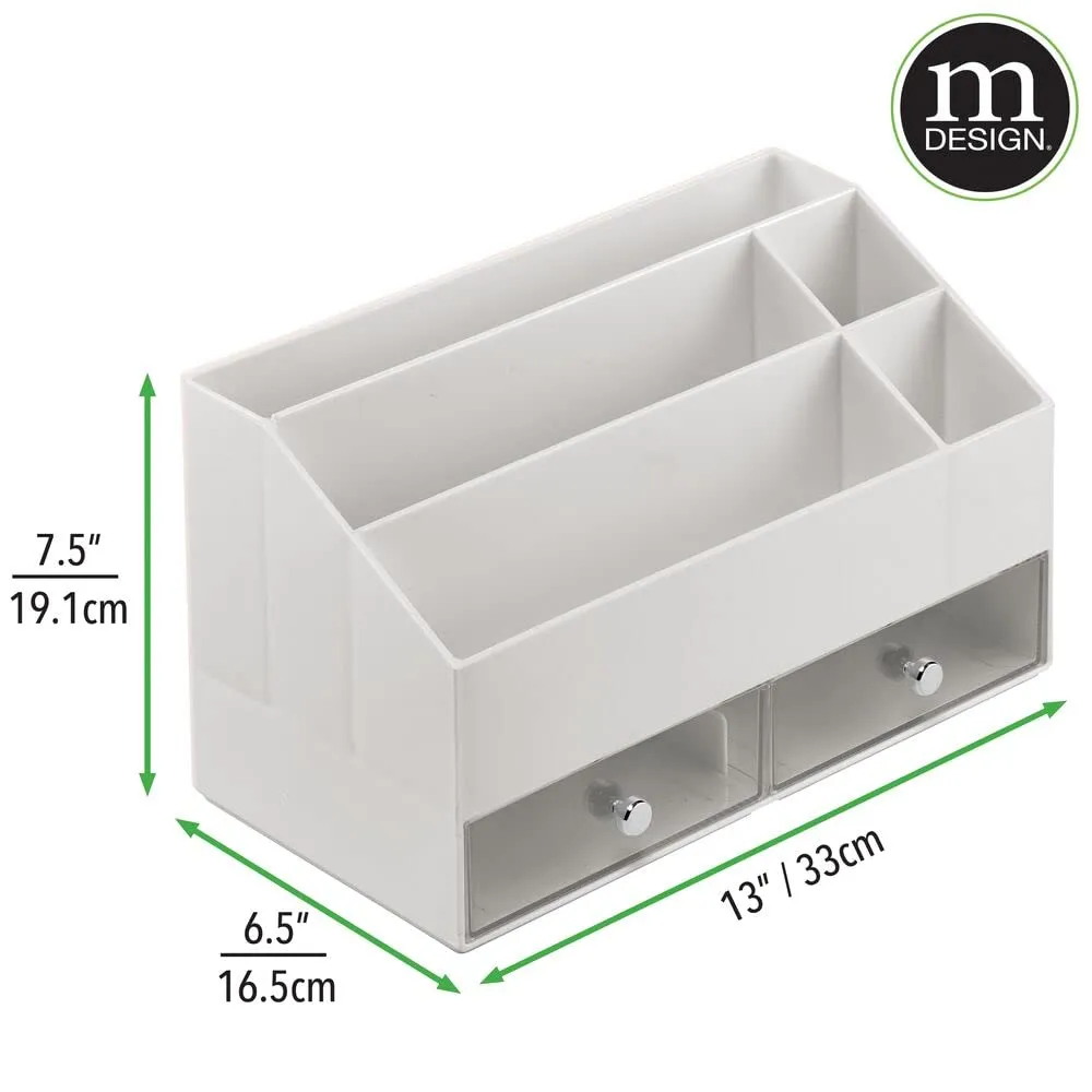 M Design Kosmetik Organizer 07798MDCEU Make-up Box hellgrau 5 Fächer