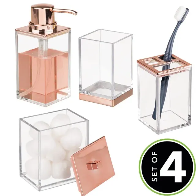 mDesign Lumiere Bad-Set 4tlg klar roségold