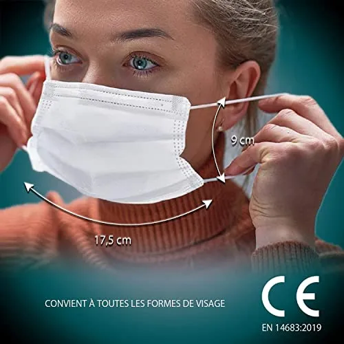 Iris Ohyama EU Mask PN-W-L Einwegmaske Typ II 100 St weiß