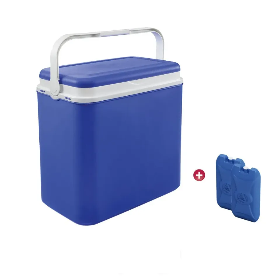 Kreher Kühlbox 24 L Blau passiv mit 2 Kühlakkus