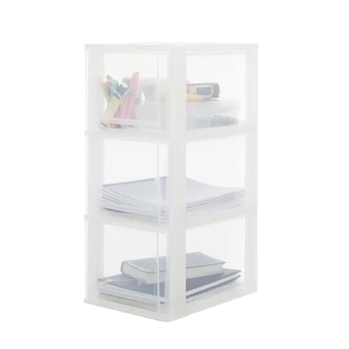 Iris Ohyama DDOCH-2300 Schubladenturm transparent 3x13L