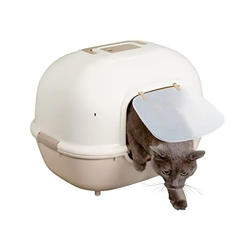Iris Ohyama WNT-510 Katzentoilette geschlossen beige für Katzen bis 5kg