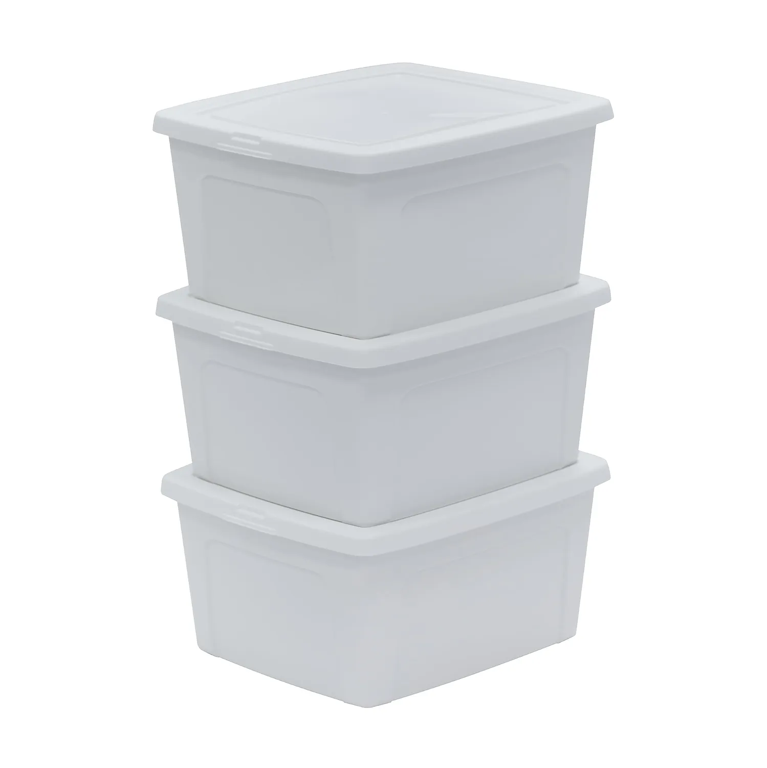 Iris Ohyama MCB-18 Aufbewahrungsbox 18L Grau 3er