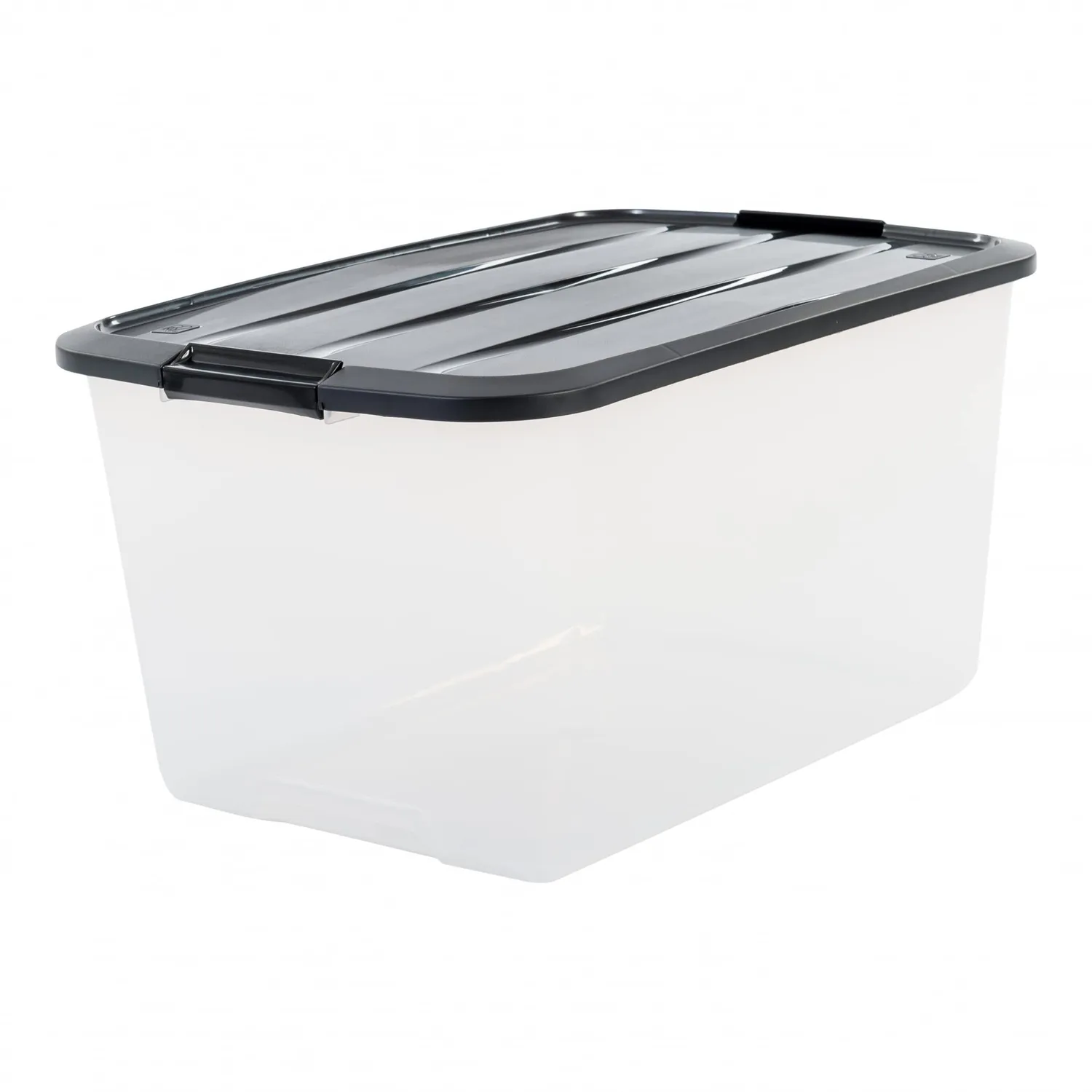 Iris Ohyama TB-45 Aufbewahrungsbox 45L schwarz 6er-Set Deckel