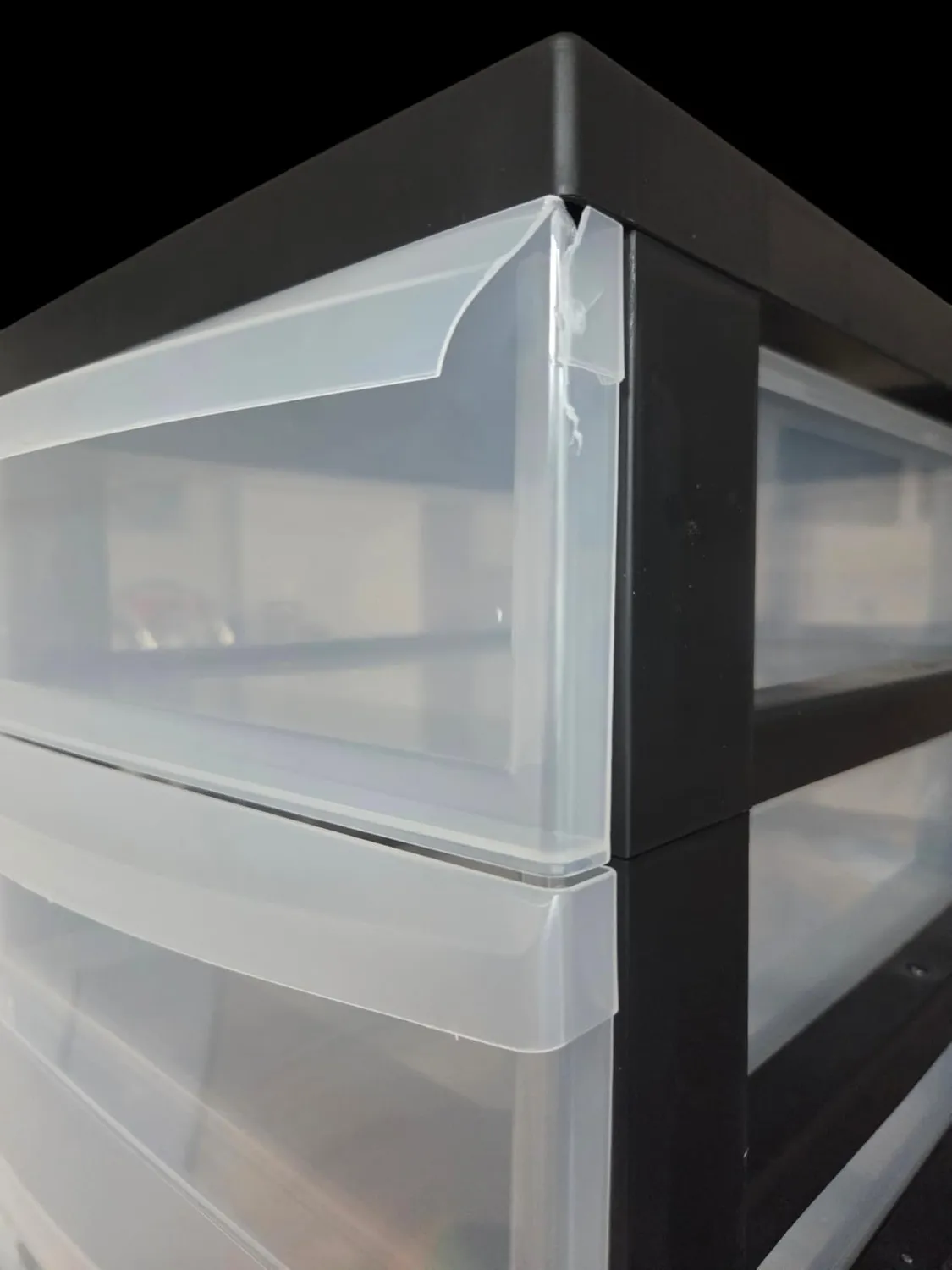 Iris Ohyama A4 Drawer DC-303 Rollcontainer Schwarz 3 Schubladen