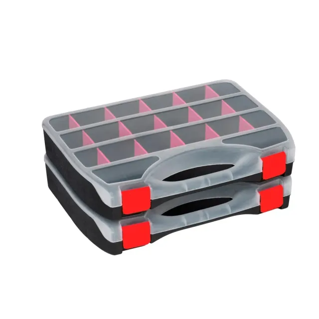 Kreher Domino Sortimentskasten 2er-Set Schwarz 36,4 cm