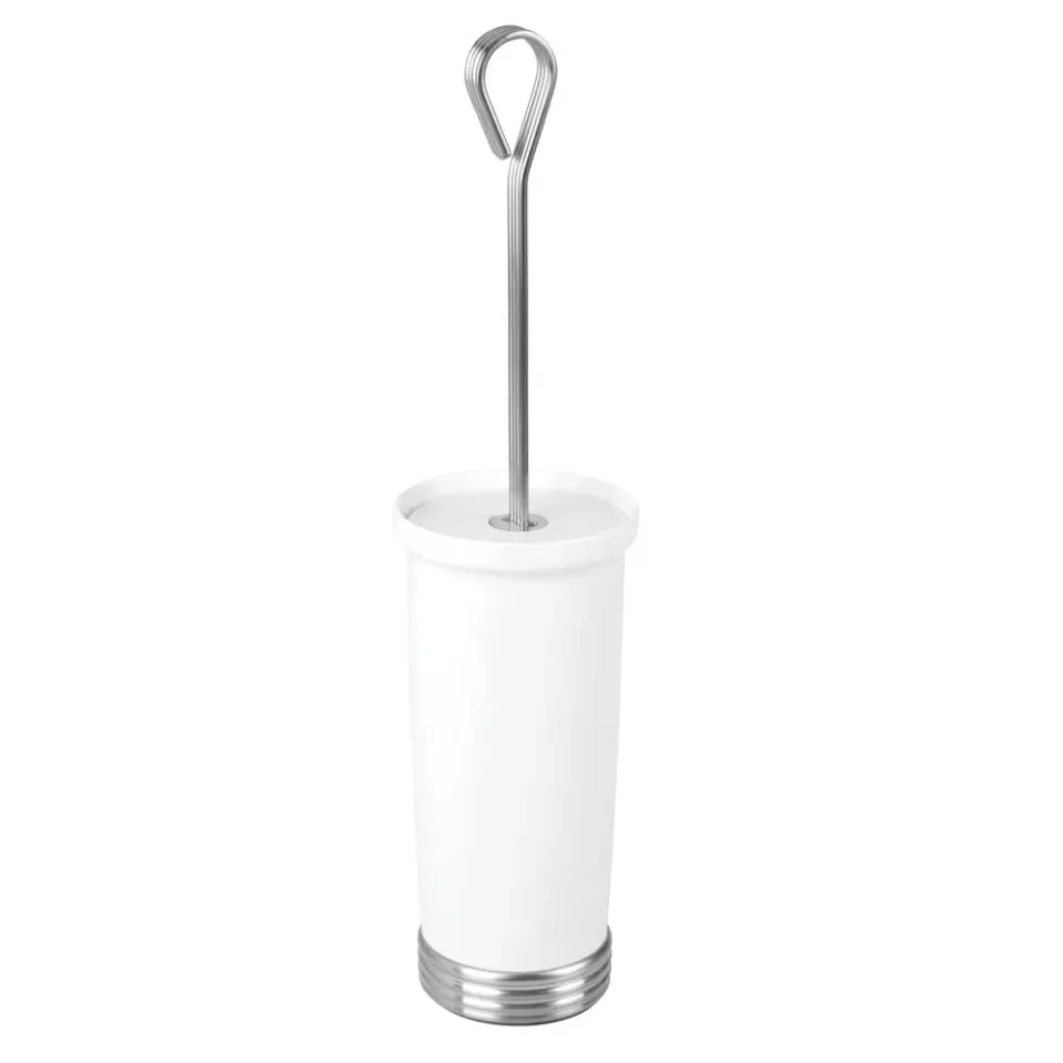 mDesign WC Bürste Halter weiß Stahl freistehend