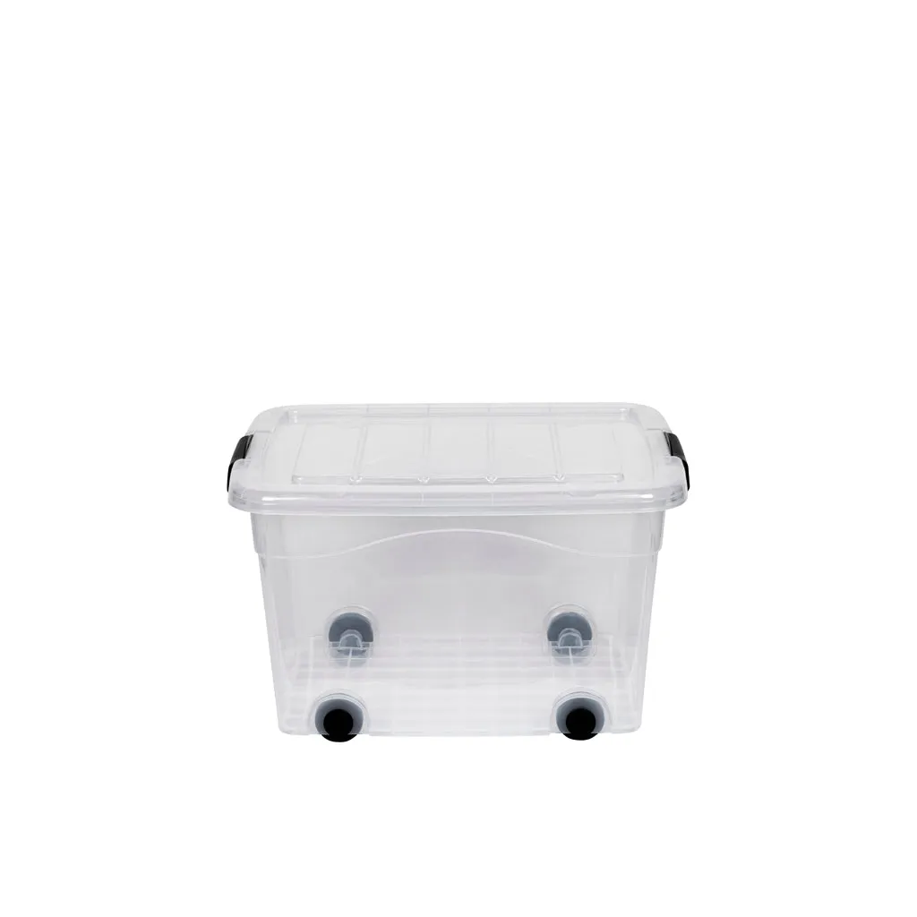 Kreher Roller Box Aufbewahrungsbox-Set transparent 20+40 L