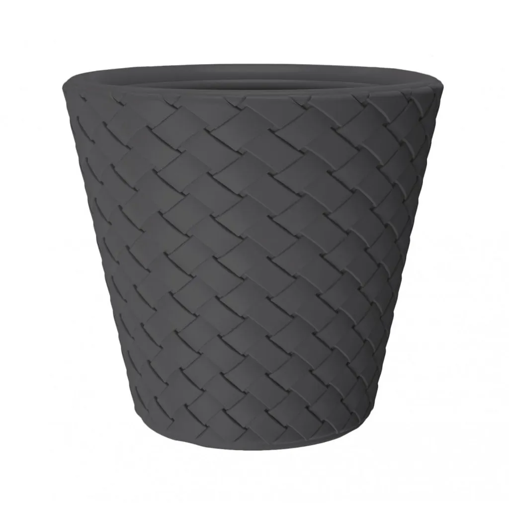 Kreher Matuba XXL Pflanztopf 60cm Anthrazit Geflecht