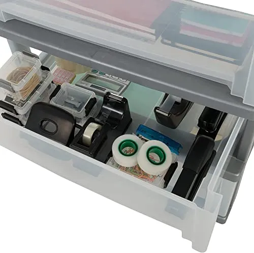 Iris Ohyama SWC-504 Rollcontainer Grau 4 Schubladen A3
