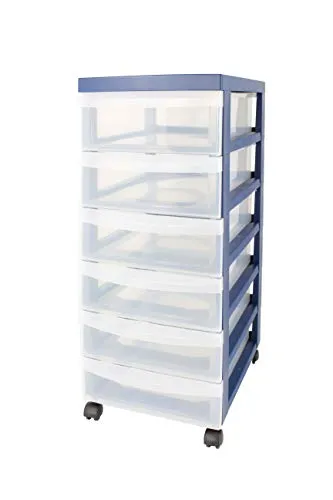 Iris Ohyama Design Chest DC-360 Turm Blau 6x7 L