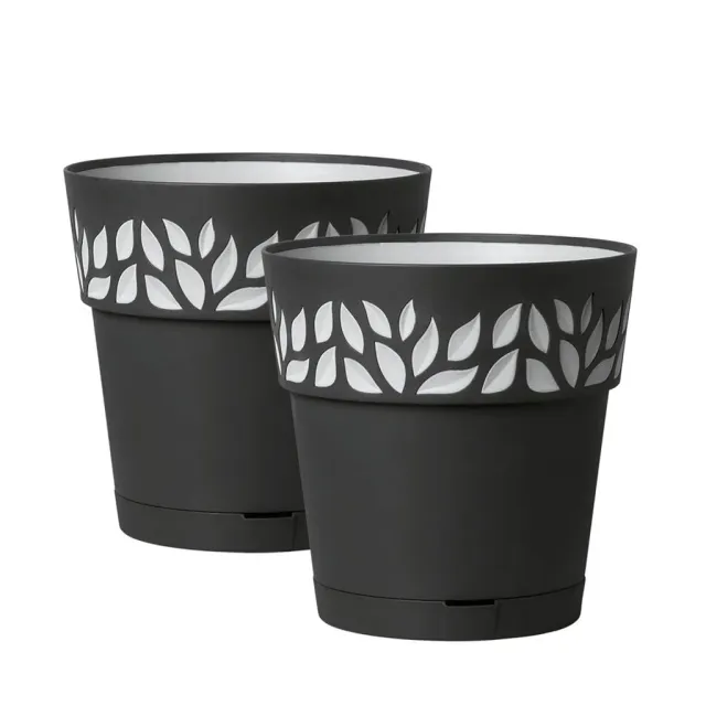 Kreher Cloe 30x29 cm Blumentopf 2er-Set Terrakotta matt