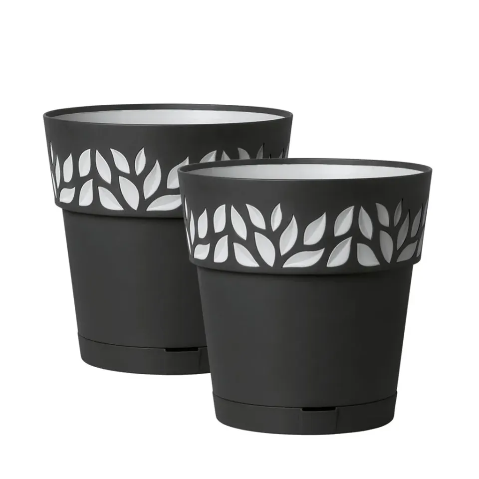Kreher Cloe 30x29 cm Blumentopf 2er-Set Terrakotta matt