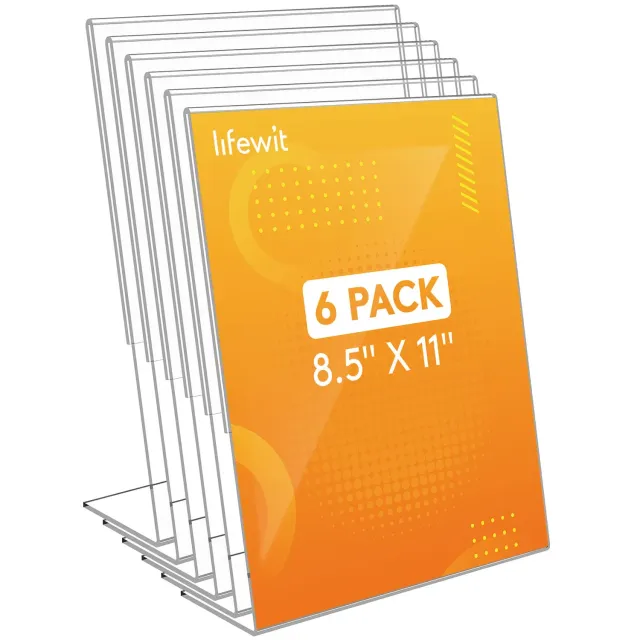 Lifewit Acryl Aufsteller 21,6x27,9cm 6er Pack transparent