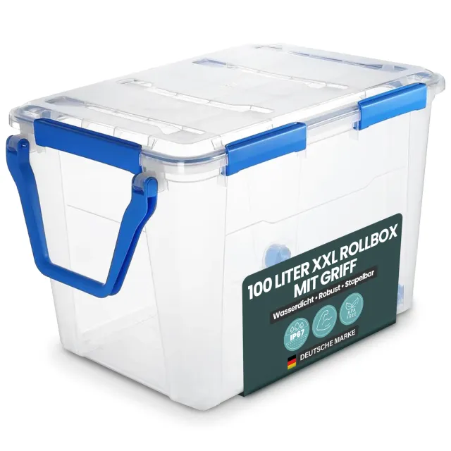 Kreher Box IP67 wasserdichte Box 100 Liter mit Rollen 1 Stück