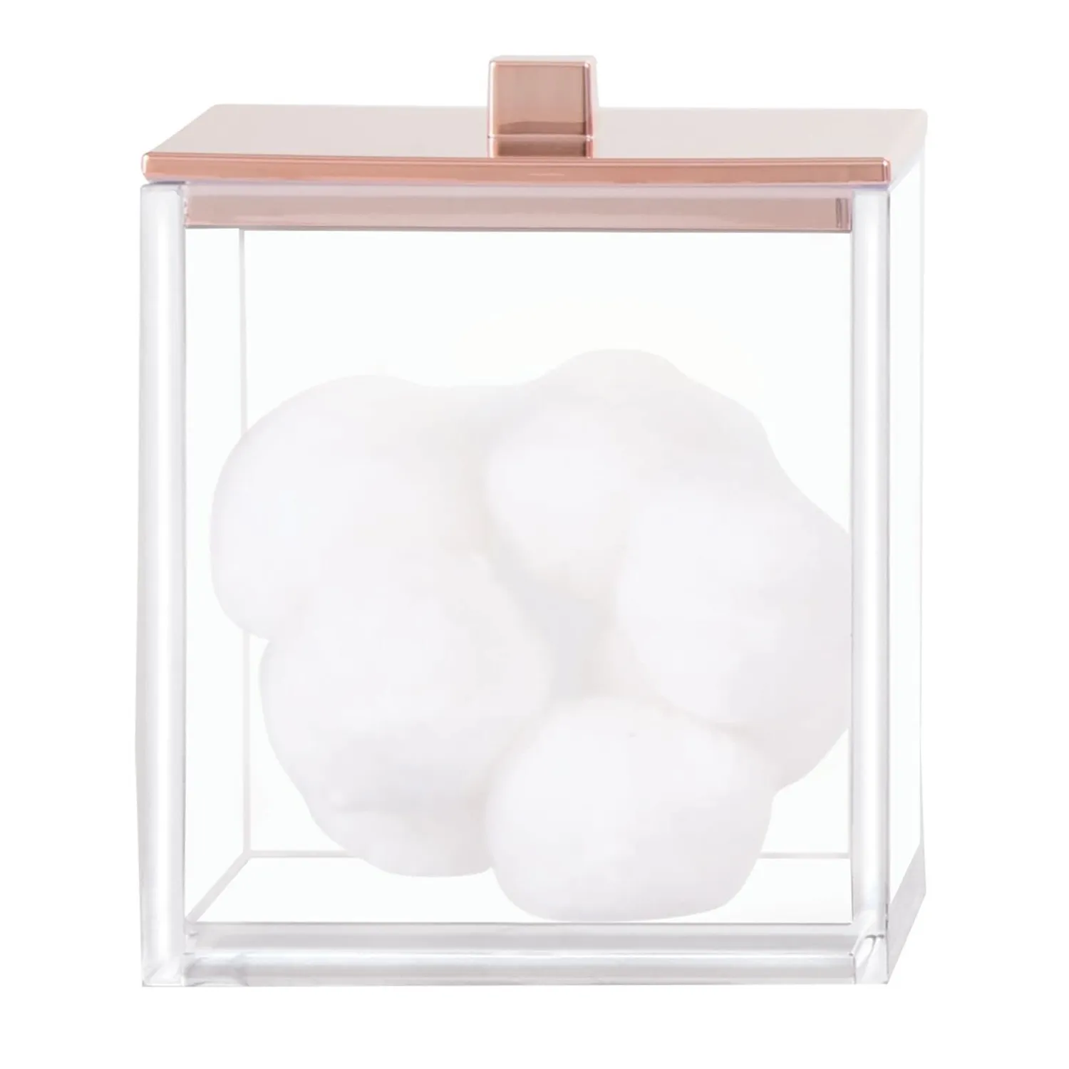 mDesign 8710 Wattepadspender 2er-Set roségold