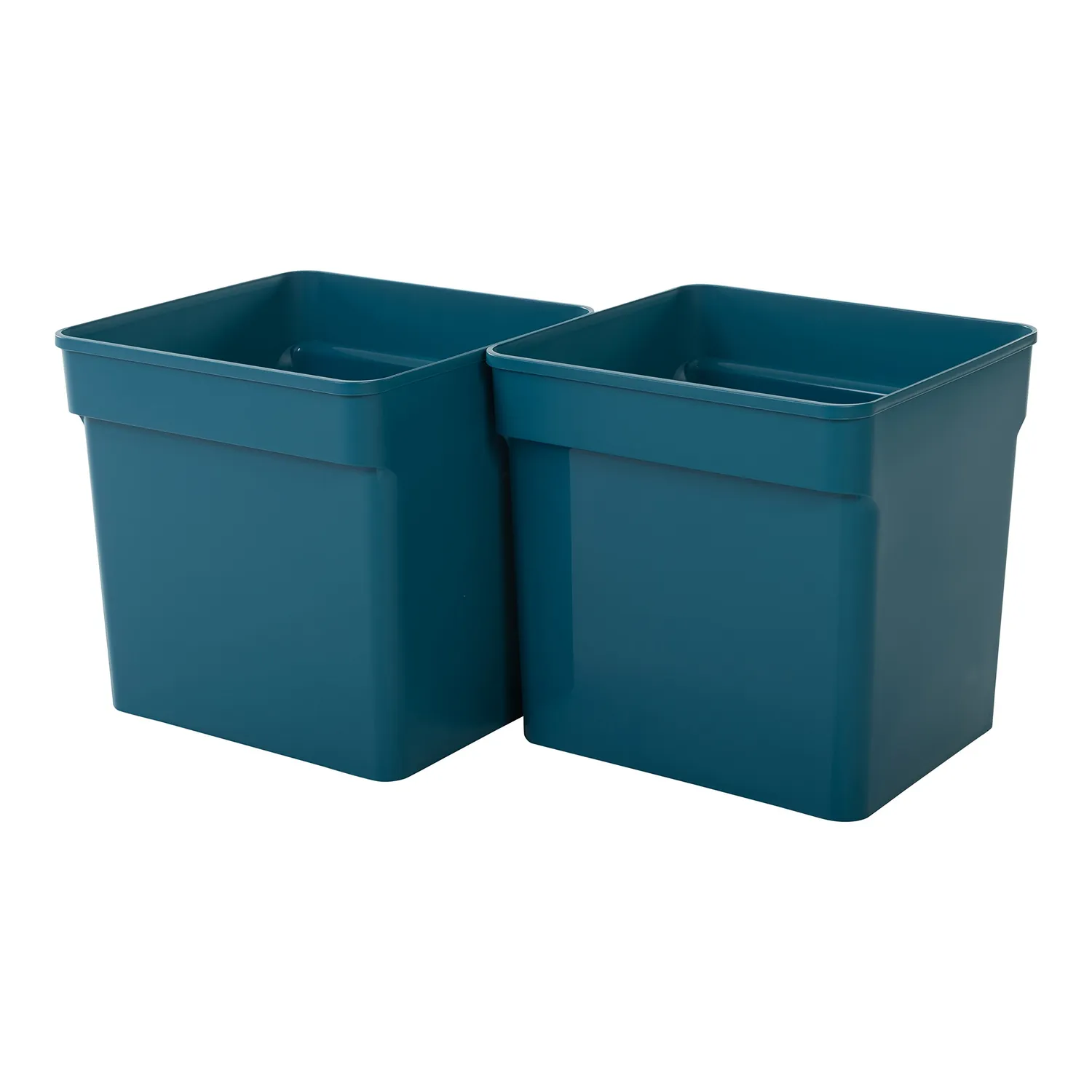 Iris Ohyama Aufbewahrungsbox 31,5 L Weiß 2er-Set offen