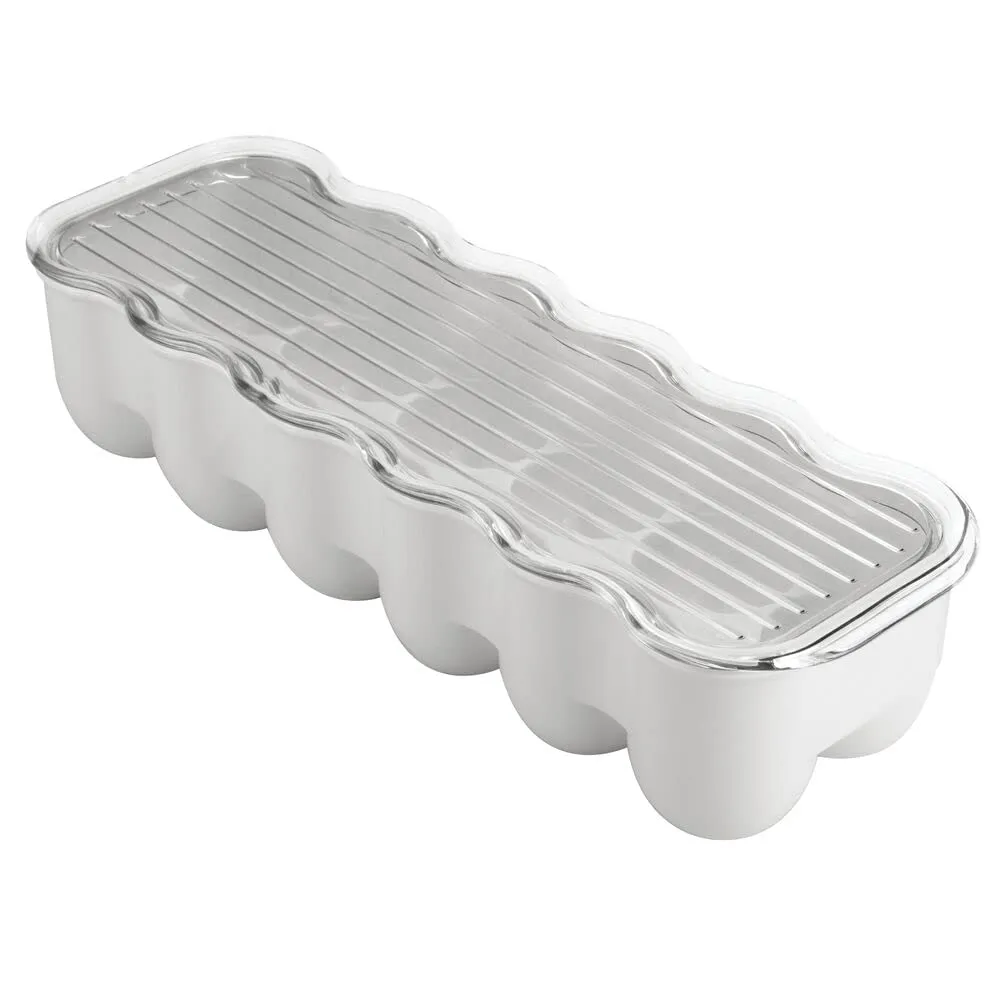 mDesign Eierbox Kühlschrank 24 Eier 2er Pack Hellgrau