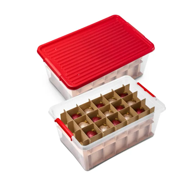 Kreher X-Mas Box Aufbewahrungsbox 40 Liter mit Deckel