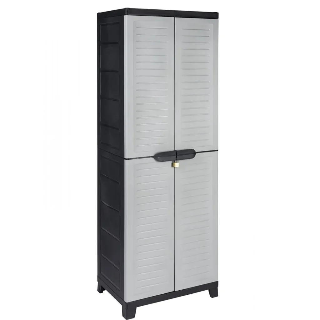 Kreher Elite Kunststoffschrank 65x45x181 schwarz-grau