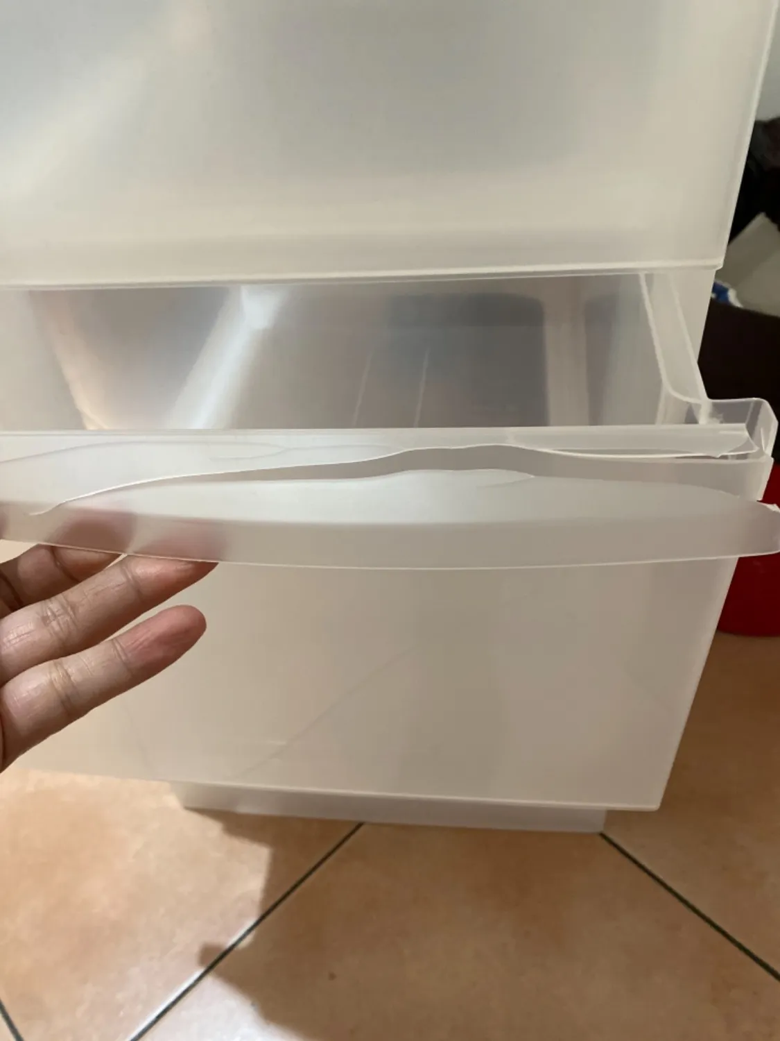 Iris Ohyama DC-304 Rollcontainer mattweiß 4x15L