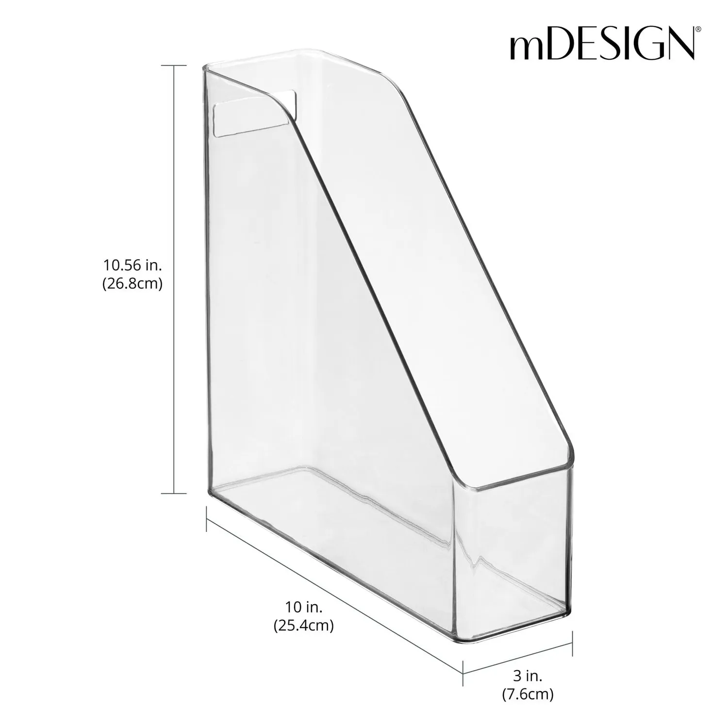 mDesign Ligne Aktenordner Stehsammler transparent 4er-Set
