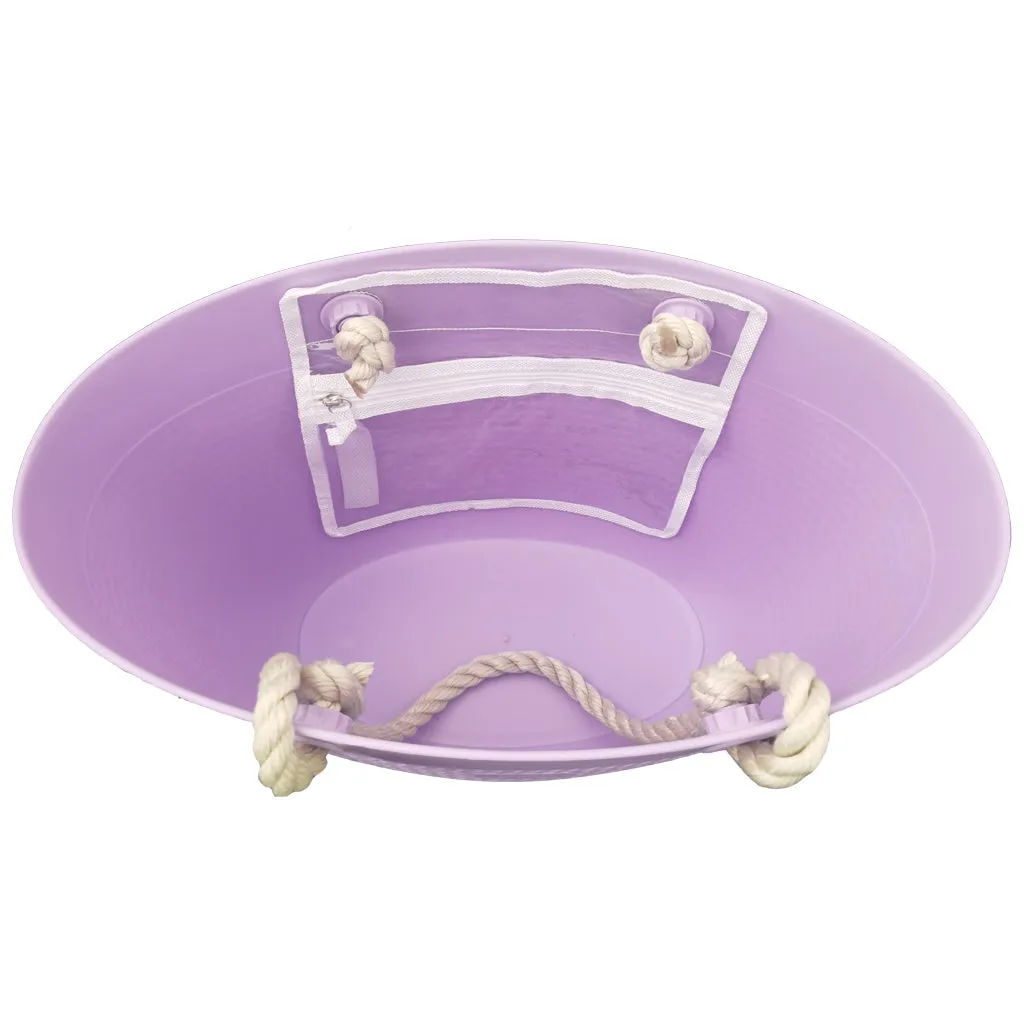 Kreher Linda Tragekorb Rattan Optik Lila 50cm