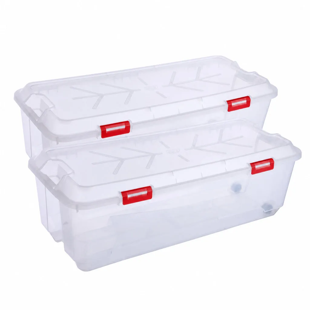 Kreher Weihnachtsbaumbox XXL Transparent 1er mit Rollen