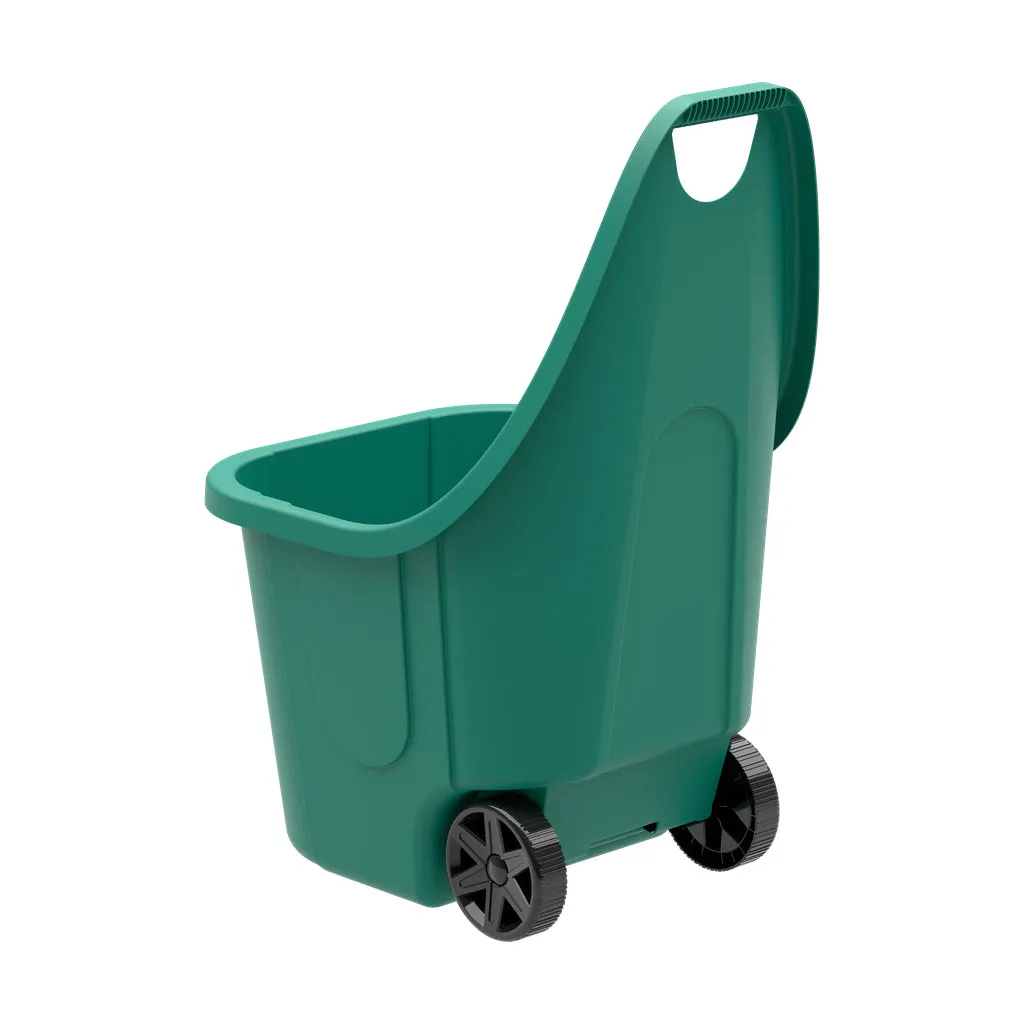 Kreher Gartenkarre Gartentrolley 60 Liter Schwarz recycelt