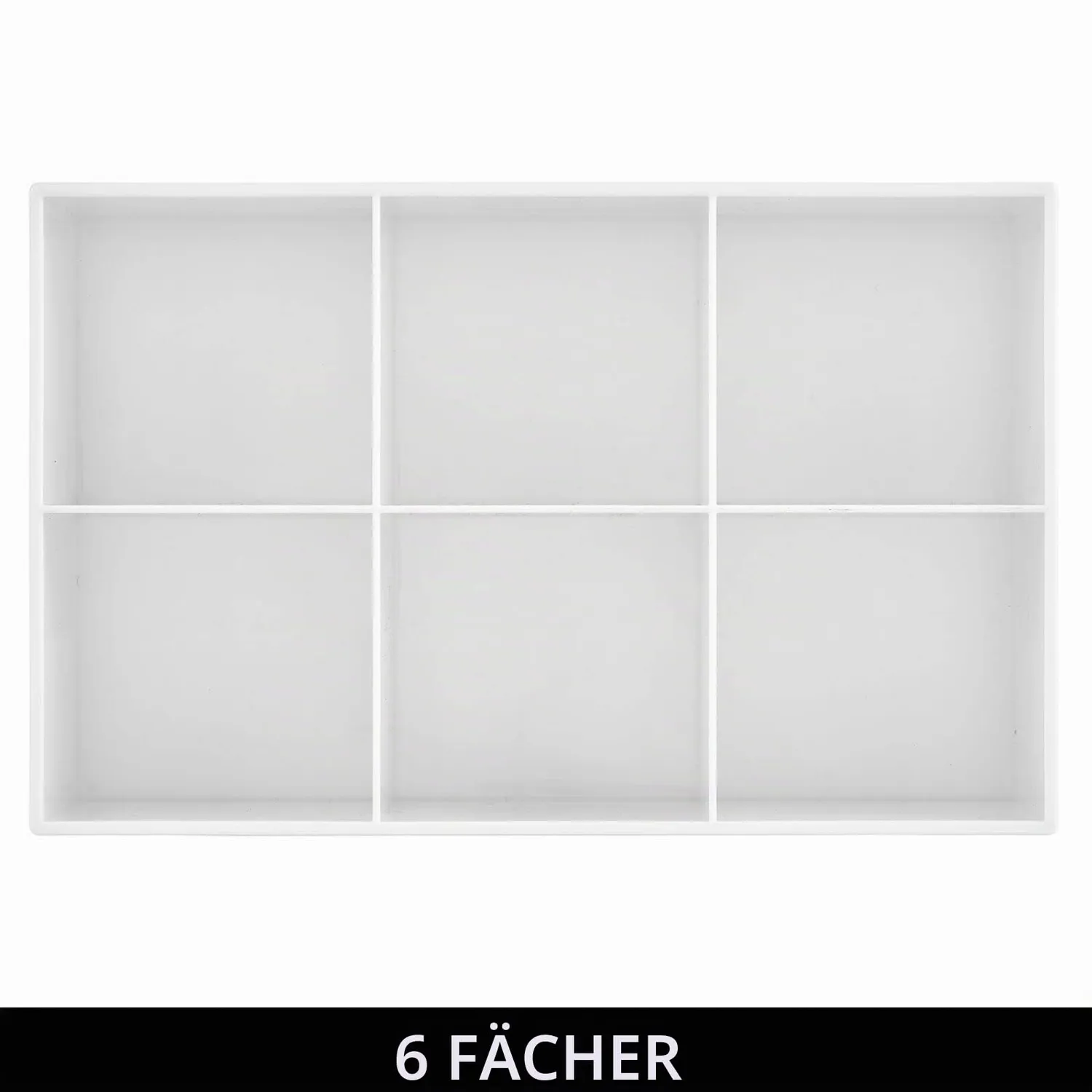 mDesign Make-up Organizer 6 Fächer weiß messingfarben Kunststoff