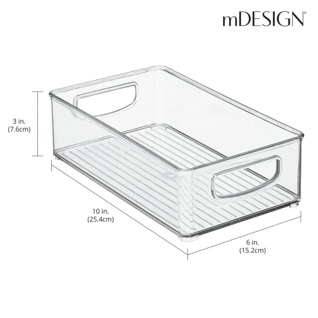 mDesign Küchen Organizer 8er-Set transparent 15,2 cm