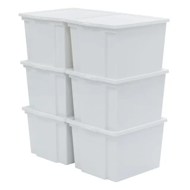 Iris Ohyama USB-M Aufbewahrungsbox 30L weiß 6er Set