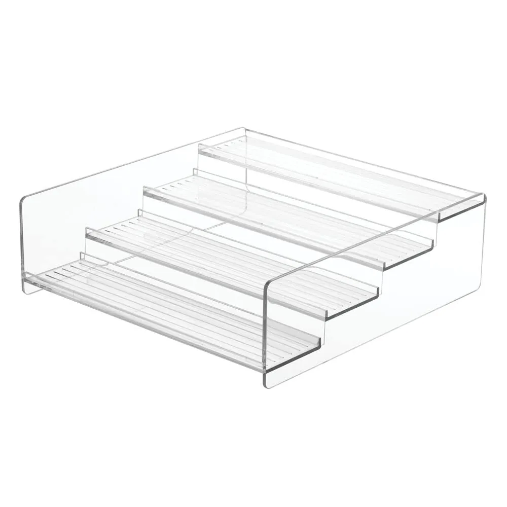 mDesign Gewürzregal Kunststoff durchsichtig 4-stufig 2er-Set
