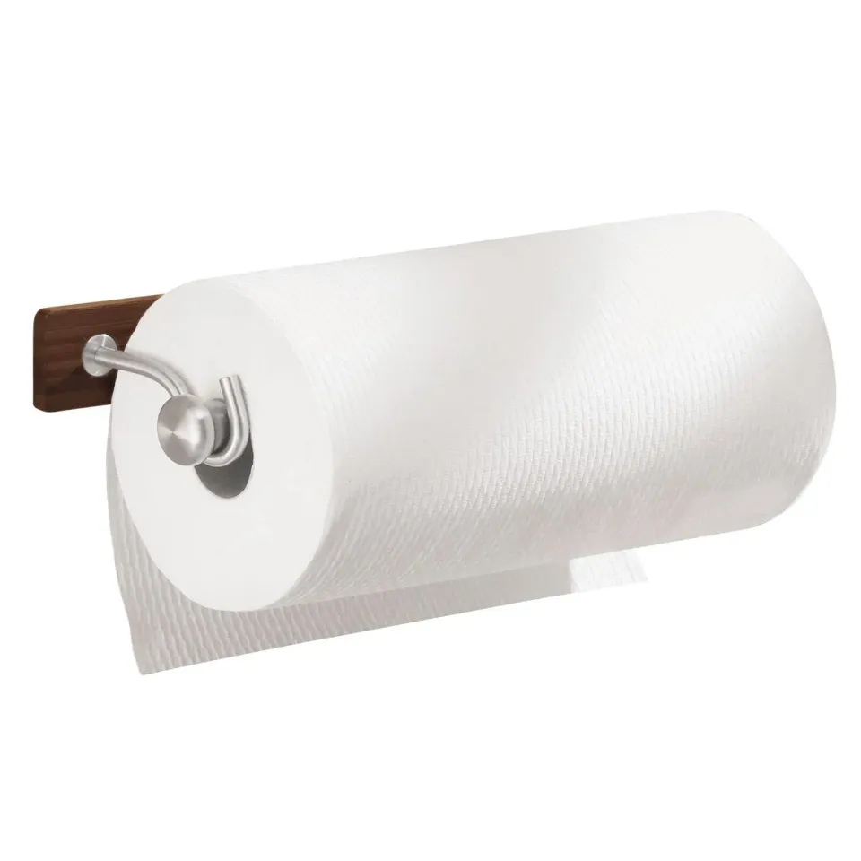 mDesign Küchenrollenhalter Wand Bambus espresso