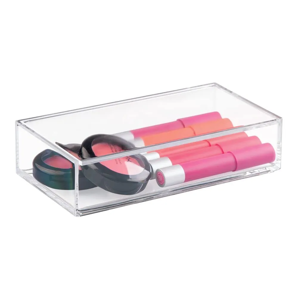 mDesign Kosmetik Organizer Box transparent Deckel
