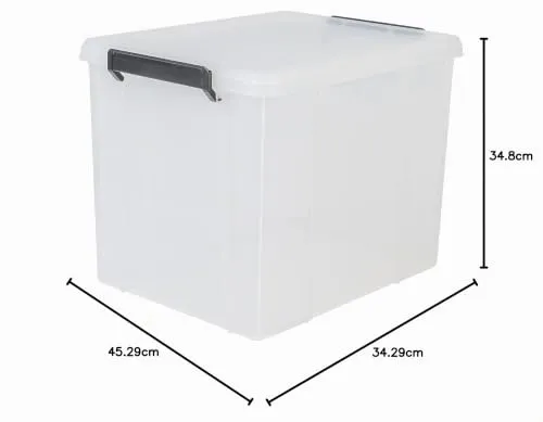 Iris Ohyama MBX-38 Aufbewahrungsbox 38L transparent stapelbar