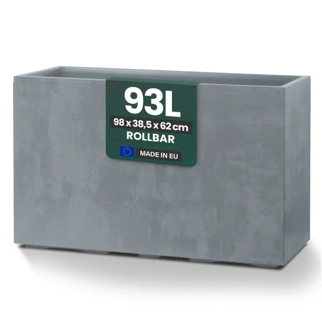 Kreher Millennium Fence Pflanzkasten Grau 93 Liter Sichtschutz