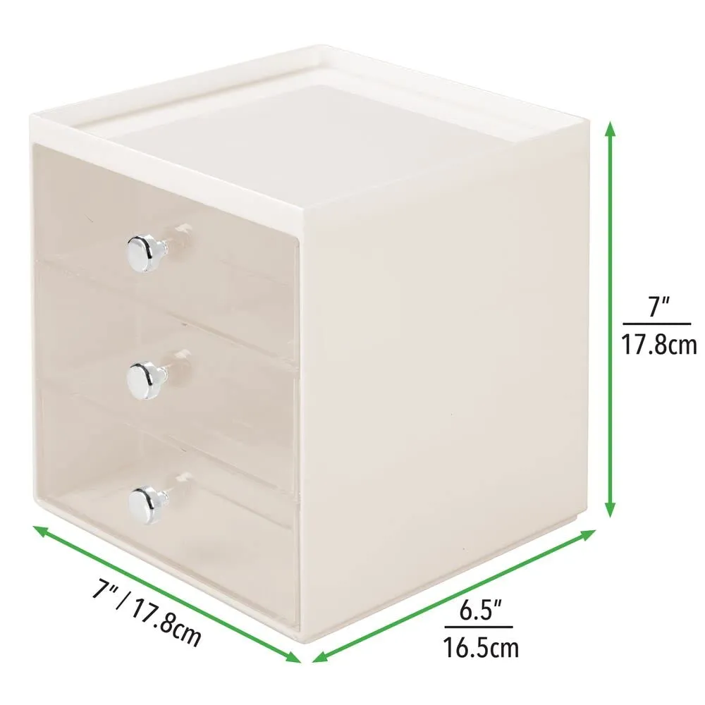 mDesign 07278MDGEU Brillenbox Creme-Transparent 9 Fächer