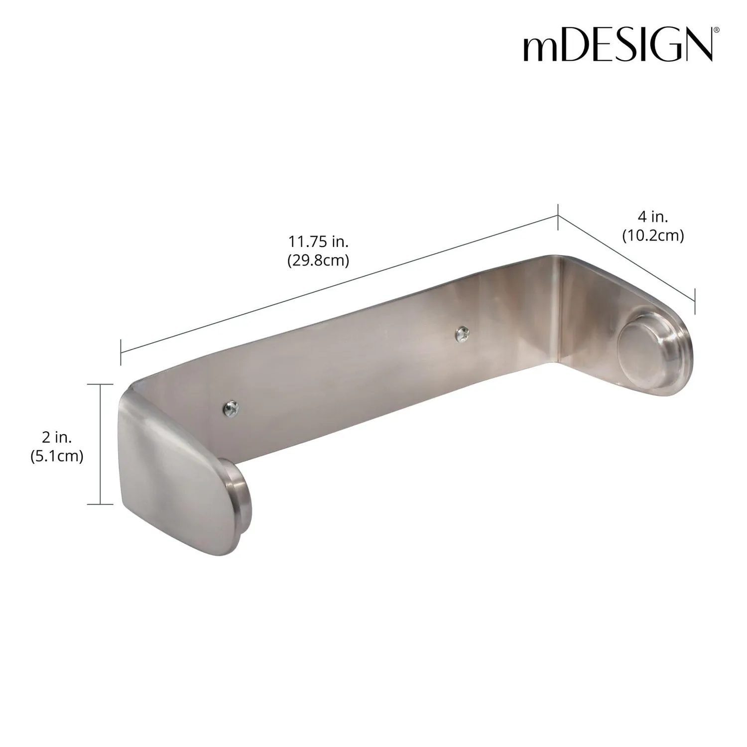 mDesign Küchenrollenhalter Wand Edelstahl Gebürstet