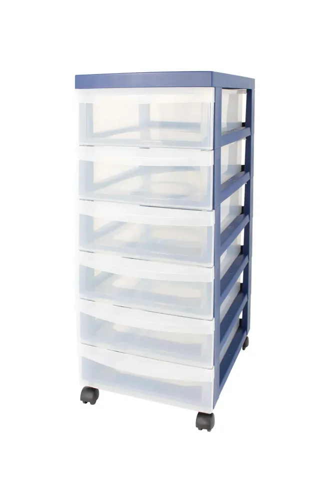 Iris Ohyama Design Chest DC-360 Turm Blau 6x7 L