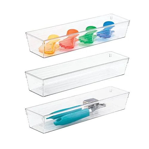 mDesign Schubladen Organizer Besteck 3er-Set durchsichtig