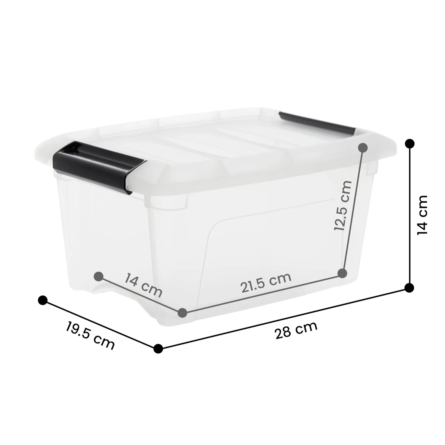 Iris Ohyama DDNTB-5 Aufbewahrungsbox 5L 6er transparent stapelbar