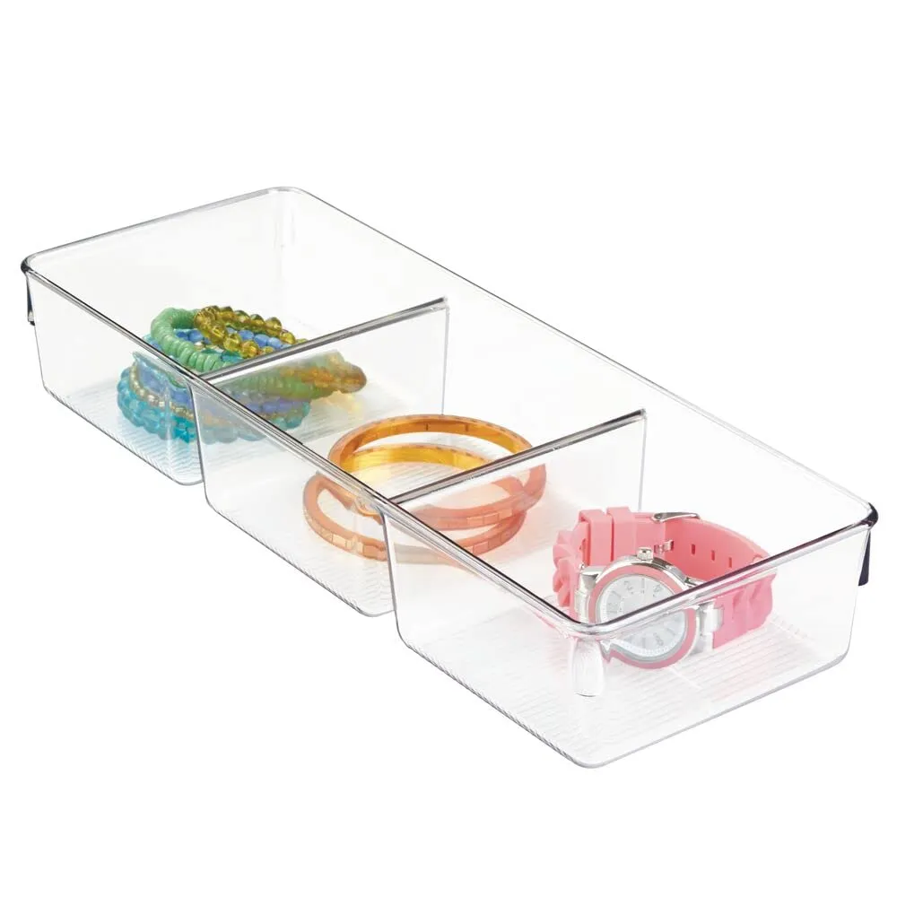 mDesign Schubladen Organizer Box 3 Fächer 2er
