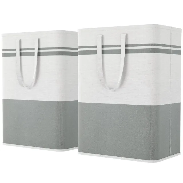 Lifewit Wäschekorb 2x 80 L faltbar Polyester wasserdicht