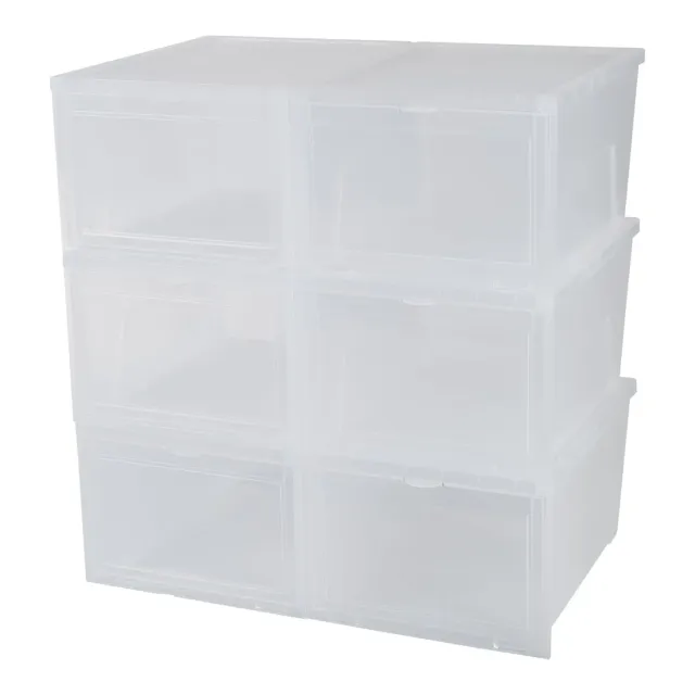 Iris Ohyama EUNS Schuhbox 6x14L transparent bis Größe 46