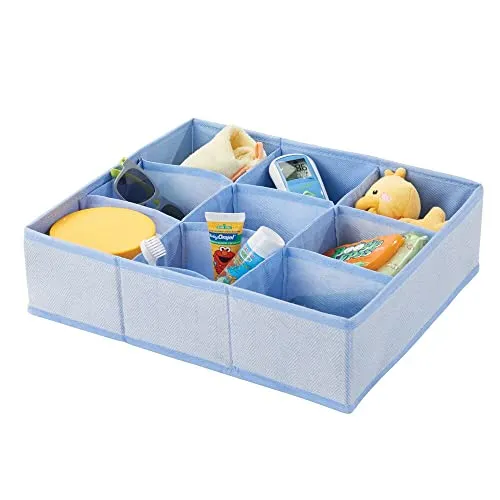 mDesign Schrank Organizer 9 Fächer blau Fischgrät