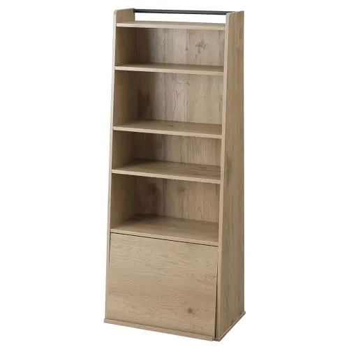 Iris Ohyama IWMG-5 Bücherregal aschbraun mit Klapptür
