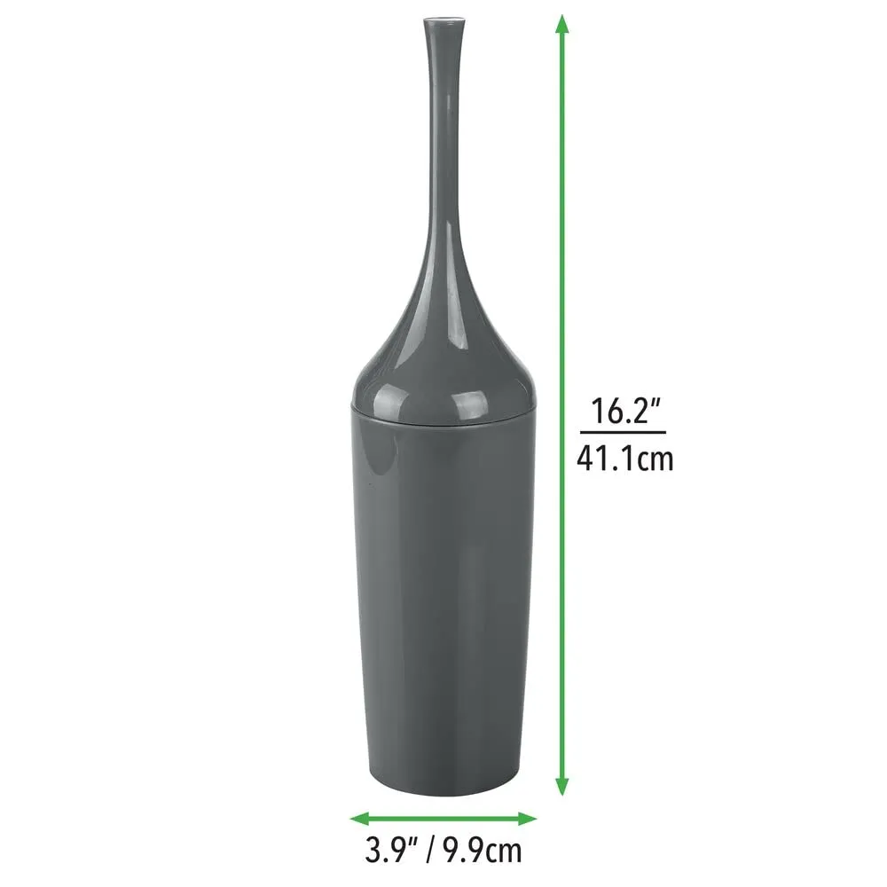 mDesign 01832 Toilettenbürste anthrazit mit Halter schmal