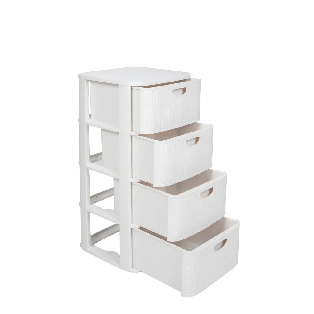 Kreher Domus Schubladenschrank Weiß 4 Schubladen 40cm